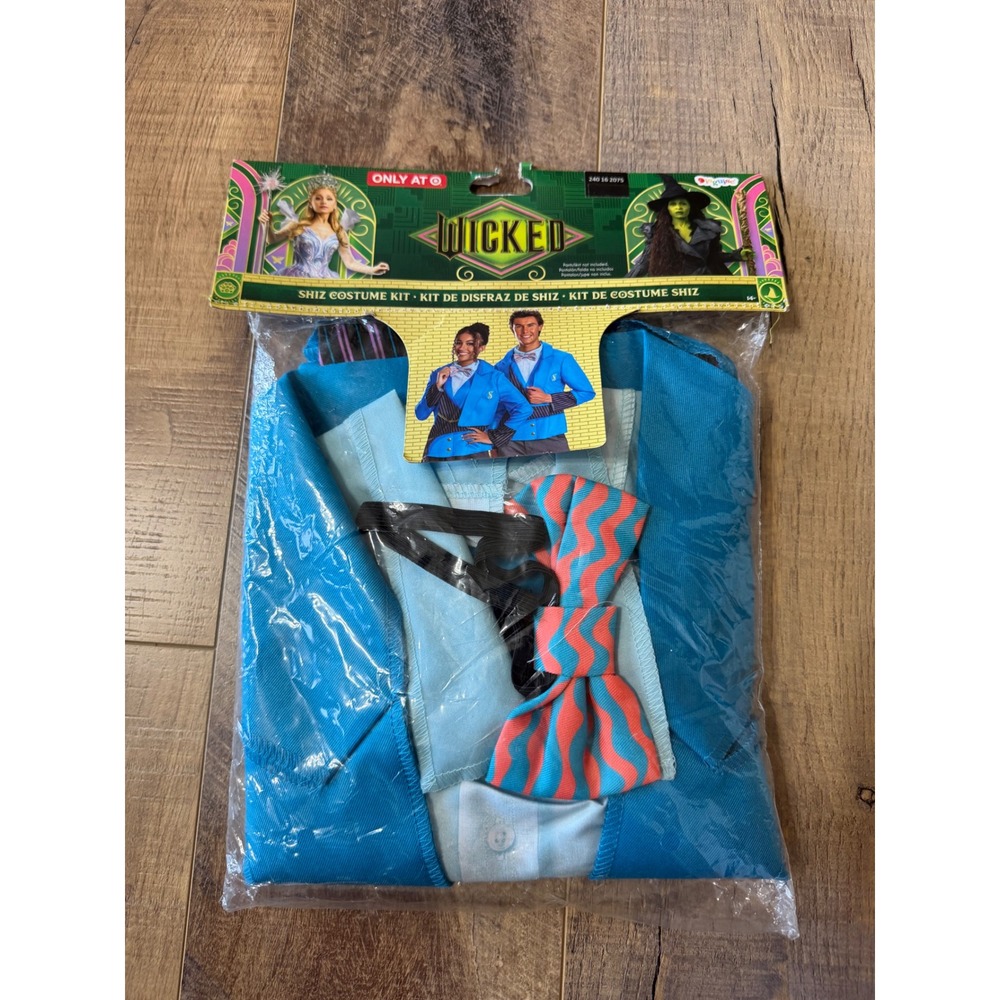 Wicked Movie Shiz University Costume Kit Blue Jacket Top and Bow Tie Target New
